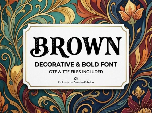 Brown Font - Preview 2