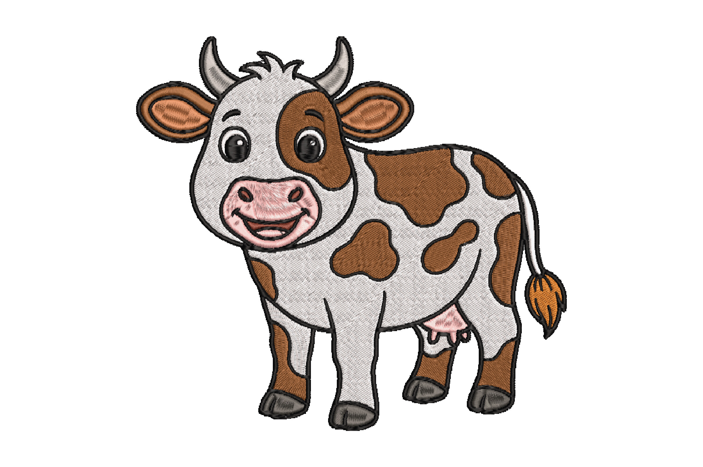 Cow Embroidery Design