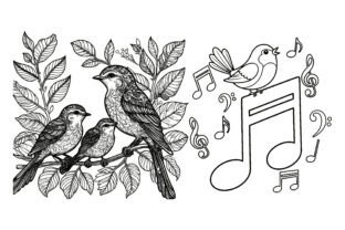 Cute Bird Coloring Pages Kids and Adults Graphic by DESIGN POWER ...