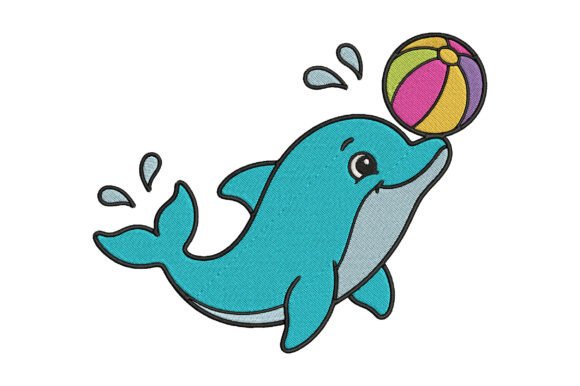 Dolphin Embroidery Design