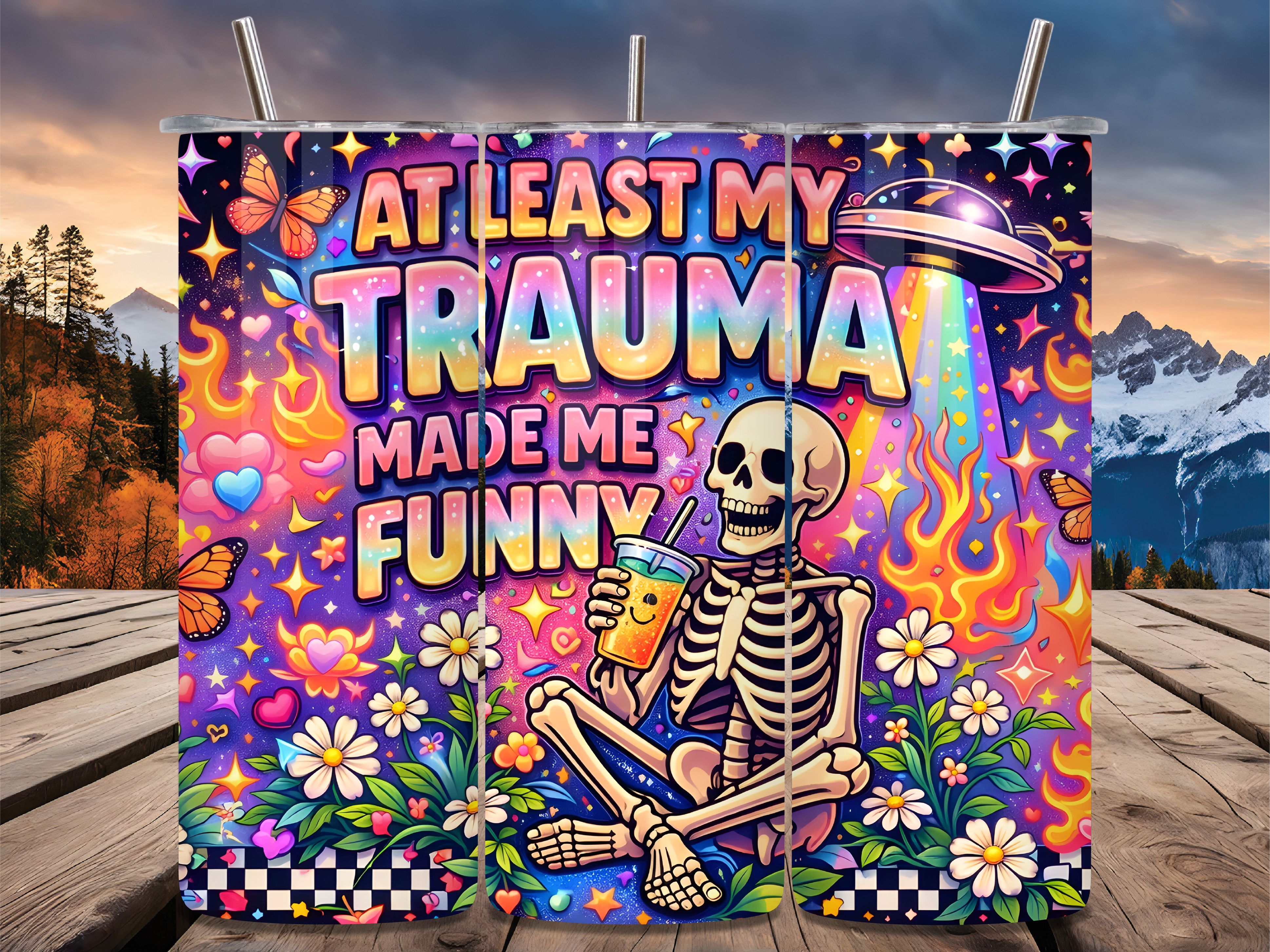 Funny Skeleton Sarcastic Tumbler Wrap