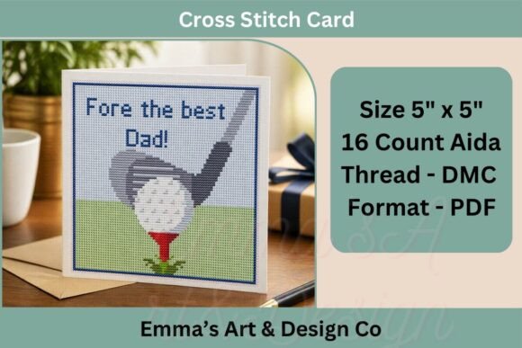 Golfing Cross Stitch Pattern |