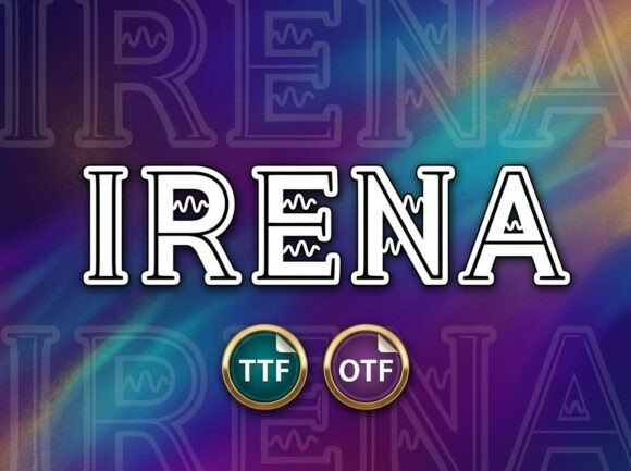 Irena Font PNG with transparent background - Preview 1