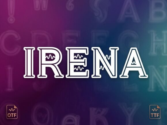 Irena Font PNG with transparent background - Preview 2