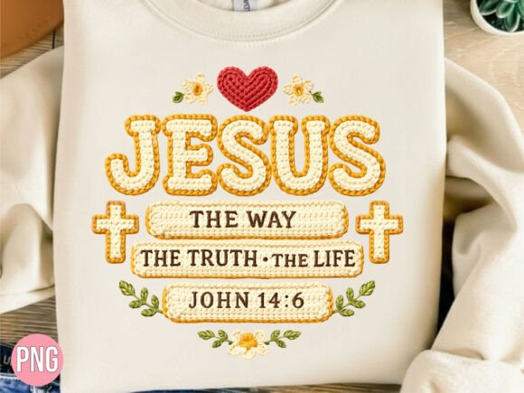 Jesus the Way Truth Life Christian PNG
