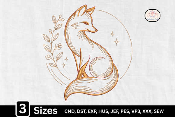 Line Art Woodland Fox