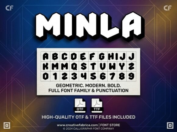 Minla Font PNG with transparent background - Preview 1