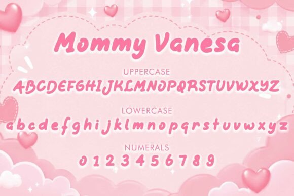 Mommy Vanesa Font PNG with transparent background - Preview 3