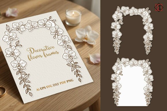 Orchid Floral Frame