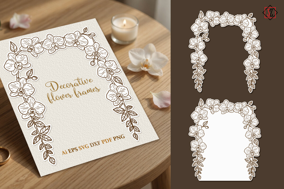 Orchid Floral Frame