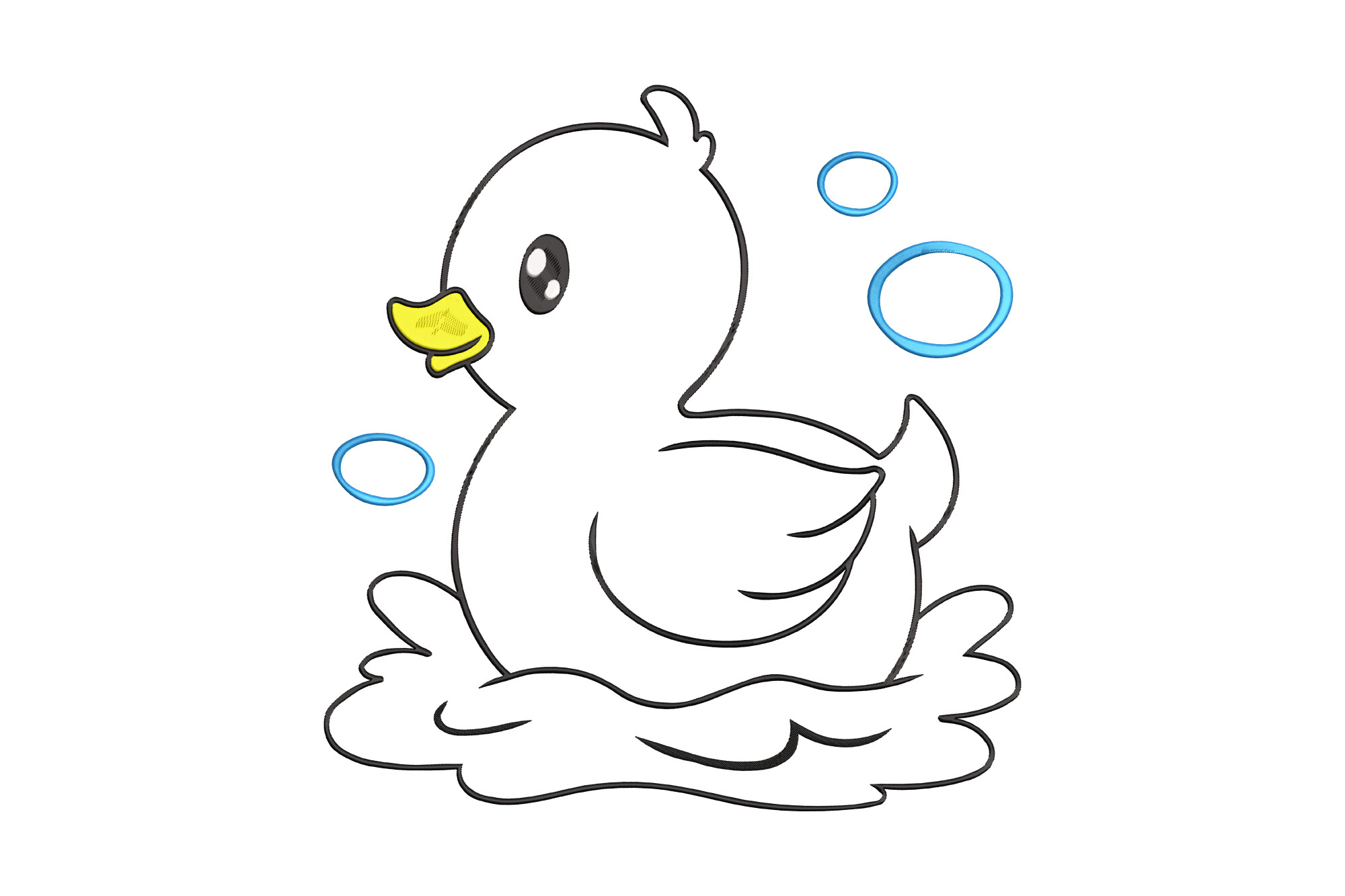 Rubber Duck Outline