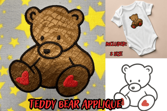 Teddy Bear Applique