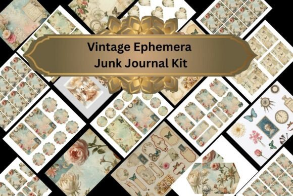Vintage Ephemera Junk Journal Kit