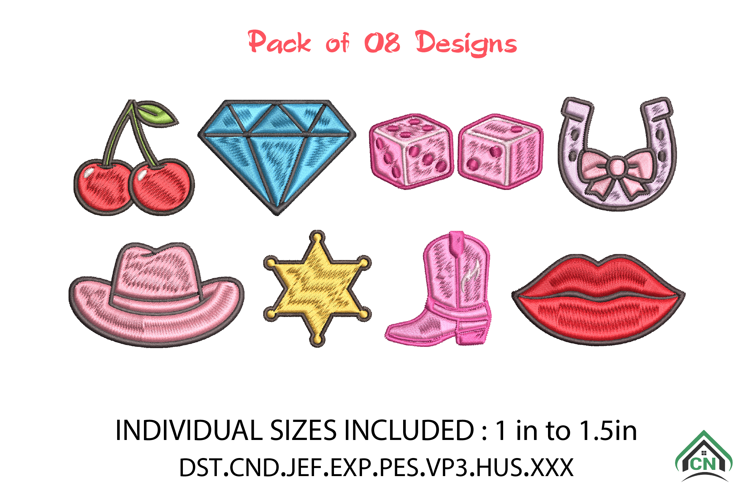 Western Cowgirl Mini Embroidery Design
