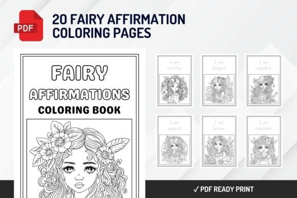 20 Fairy Affirmations Coloring Pages