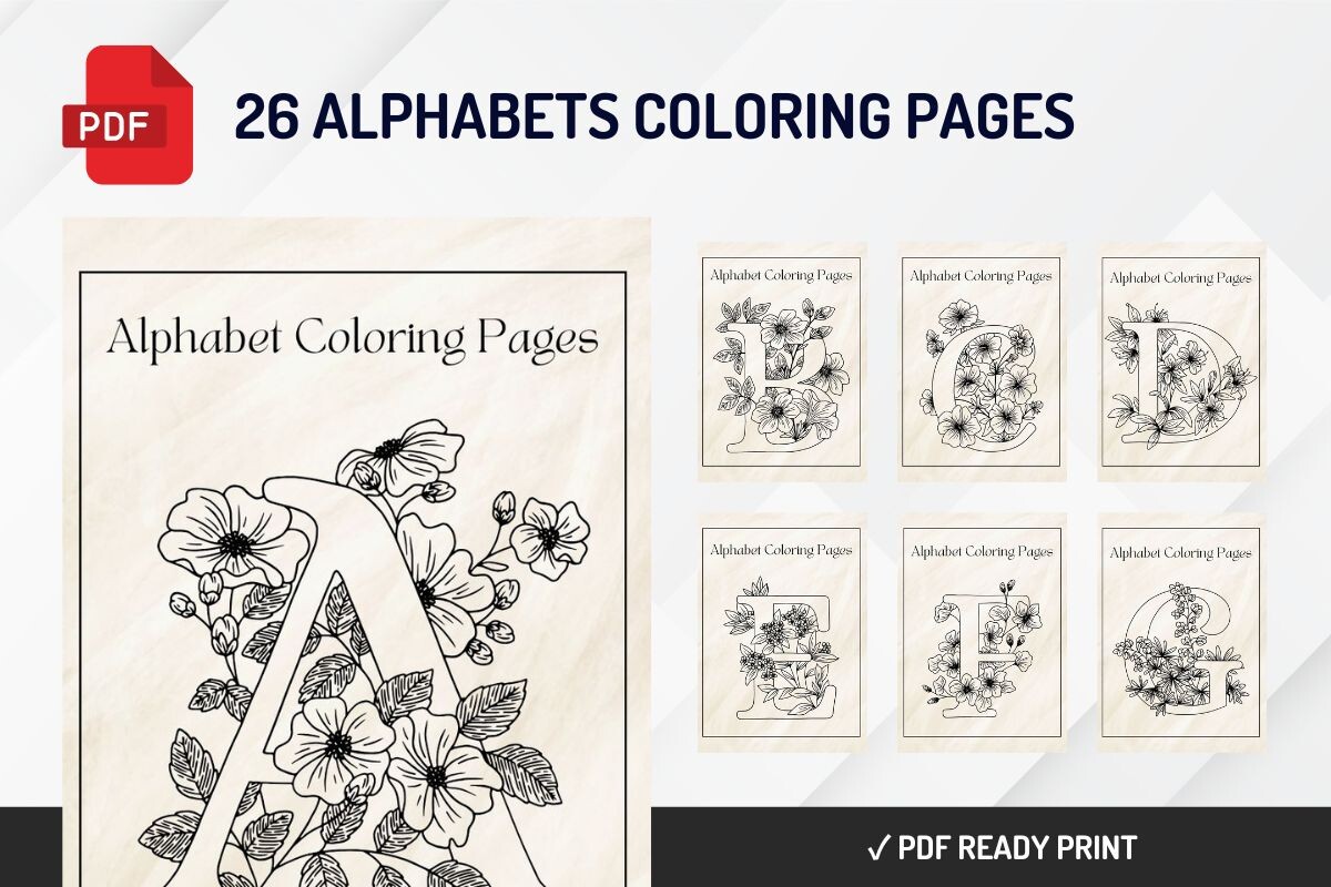 26 Alphabets Coloring Pages