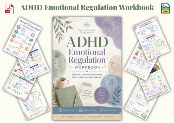 ADHD Emotional Regulation Workbook Graphic KDP Interiors By KDPLab