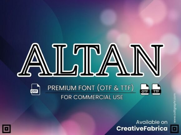 Altan Font PNG with transparent background - Preview 2