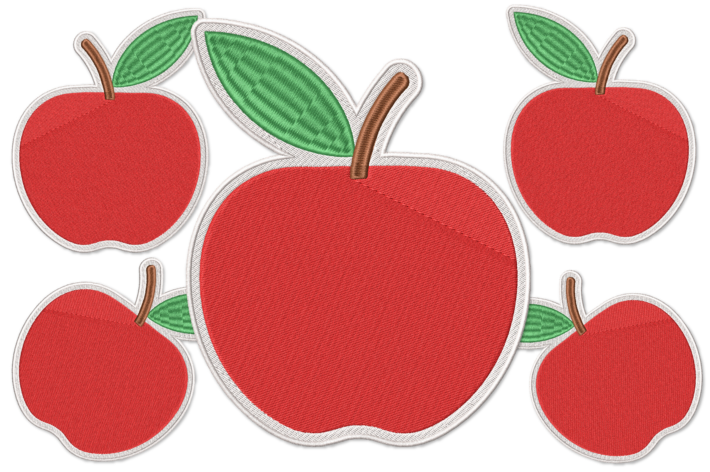 Apple Bunch Patches Embroidery Design