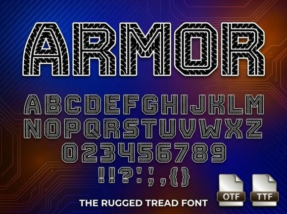 Armor Font - Preview 3