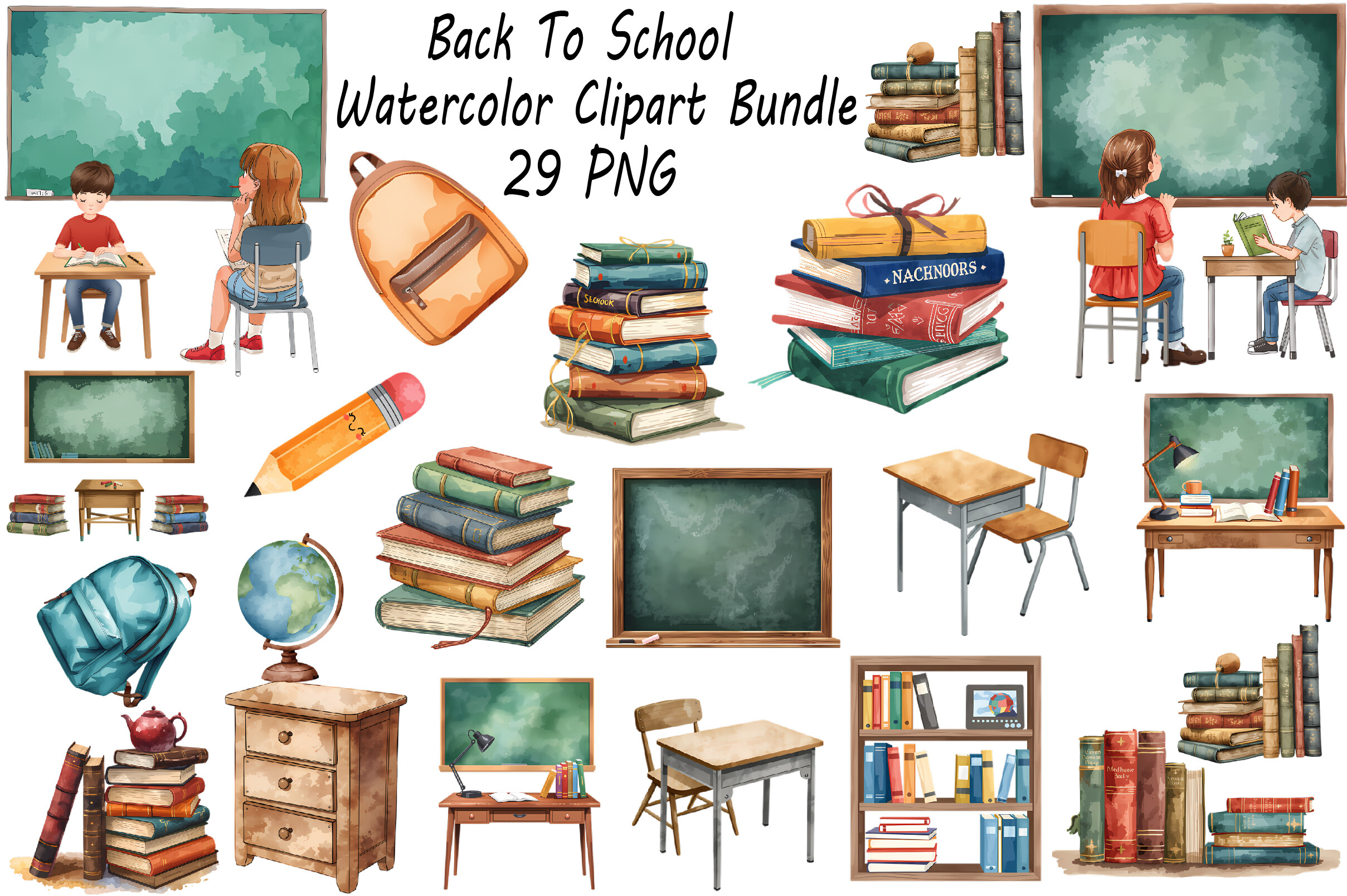 Back to School Classroom Clipart Bundle