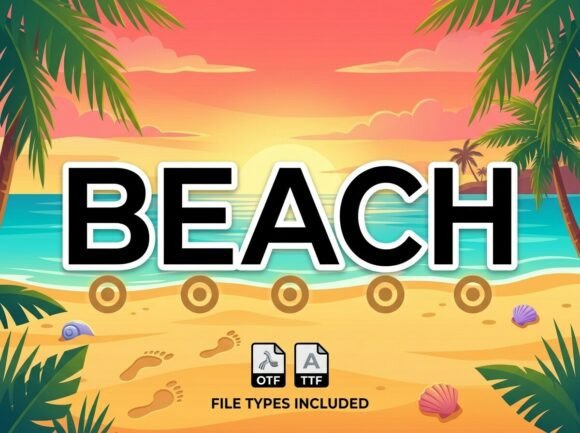 Beach Font - Preview 1