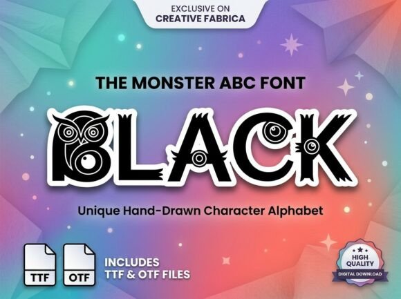 Black Font - Preview 1