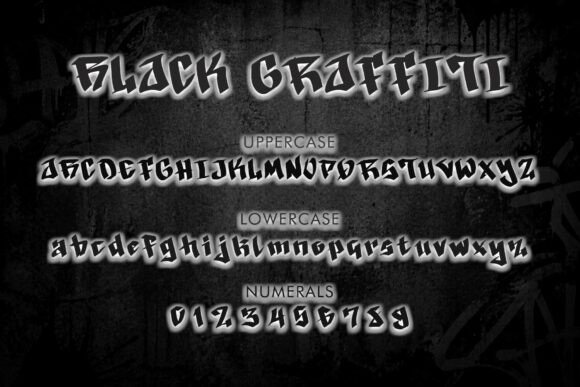 Black Graffiti Font - Preview 3