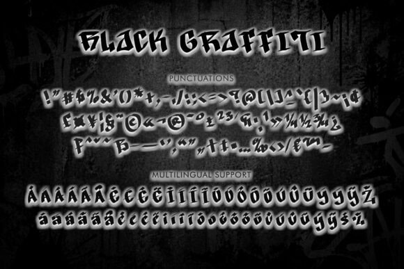 Black Graffiti Font - Preview 4