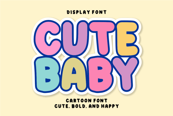Bubble Picnic Font PNG with transparent background - Preview 1
