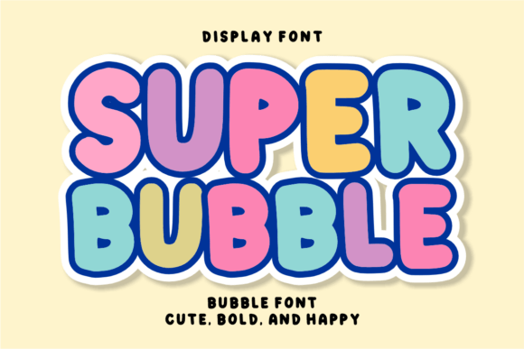 Bubble Picnic Font PNG with transparent background - Preview 2