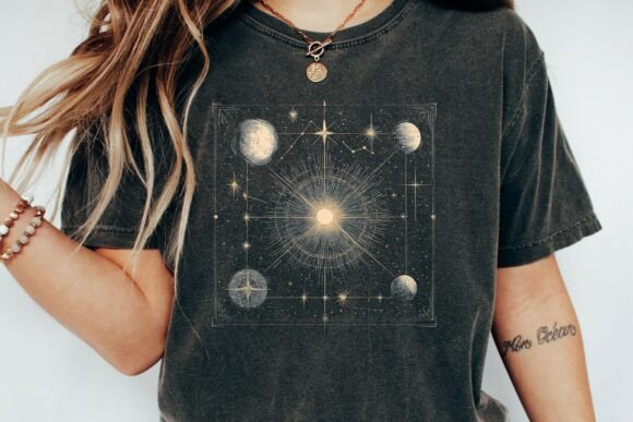 Celestial Sun and Planets Graphic Png