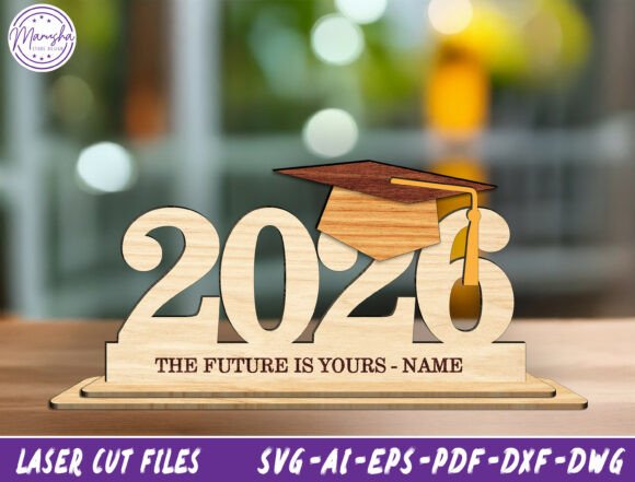Class of 2026 Sign Laser Cut File Découpe au Laser Par Marusha