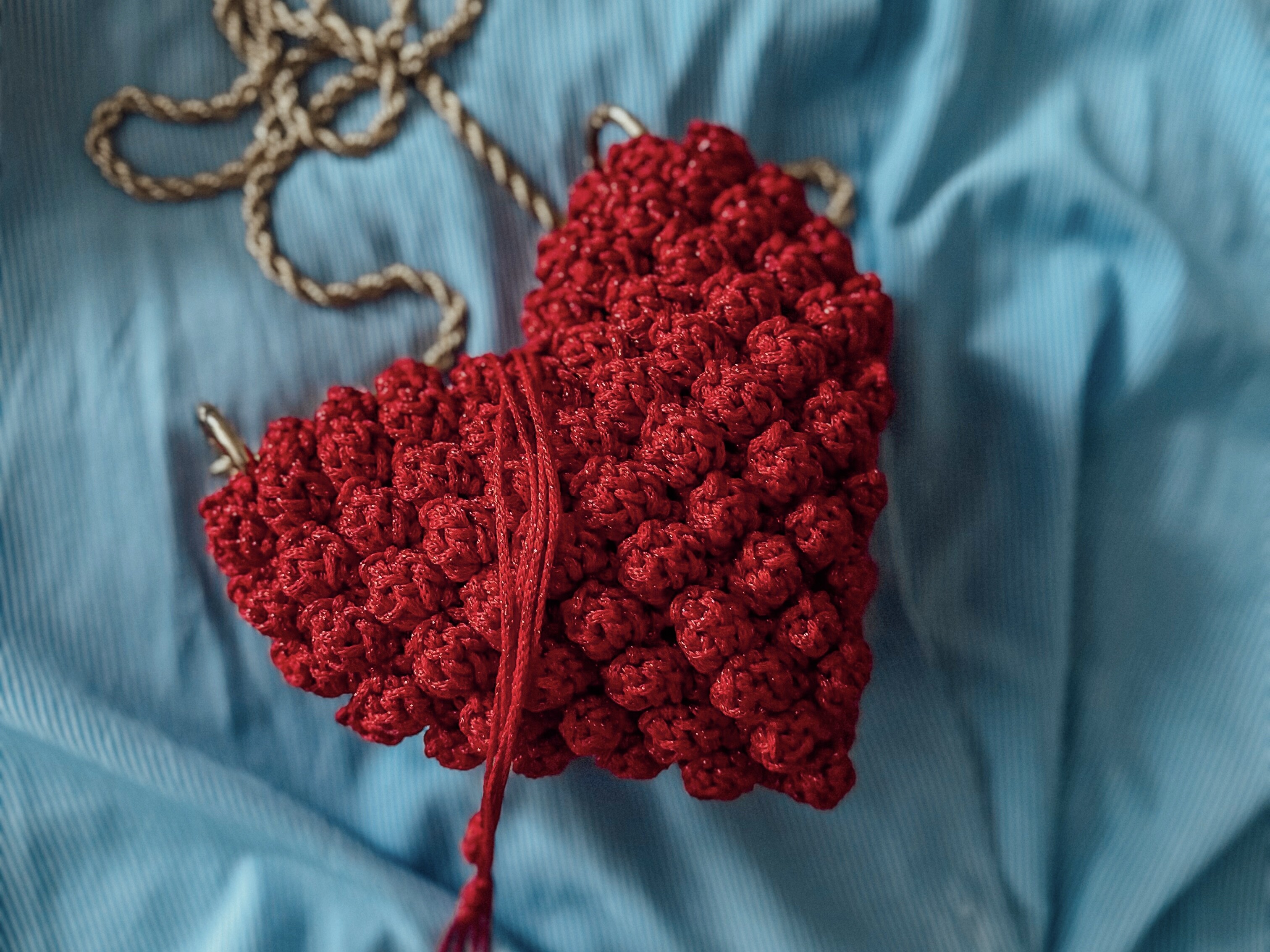 Crochet Pattern Heart Handbag PDF, Video