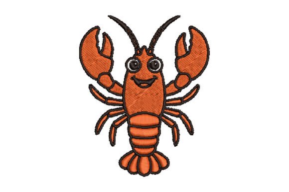 Cute Lobster Embroidery Design