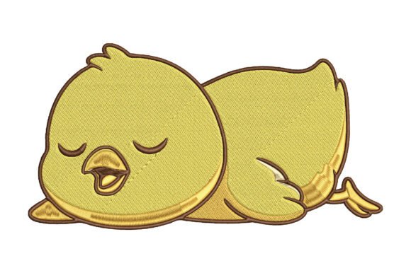 Cute Sleeping Duck Embroidery Design