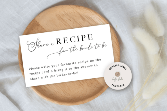 Editable Recipe Insert Card Template