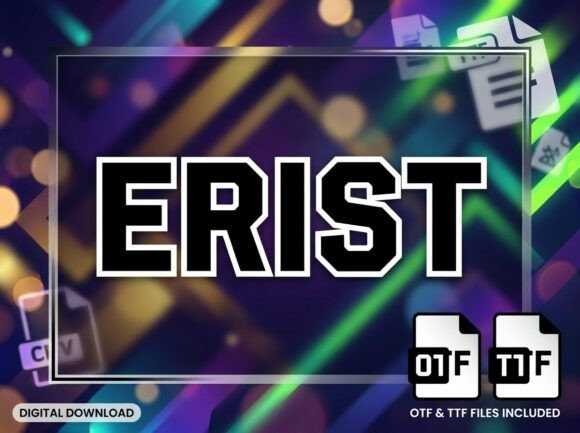 Erist Font PNG with transparent background - Preview 1