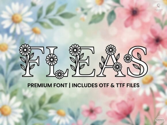Fleas Font PNG with transparent background - Preview 2