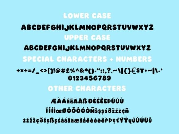 Fluffy Clouds Font - Preview 1