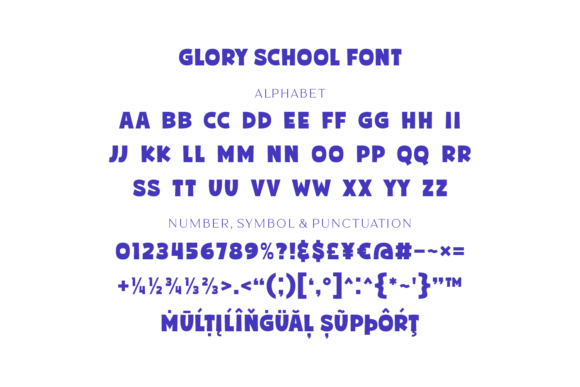 Glory School Font - Preview 4