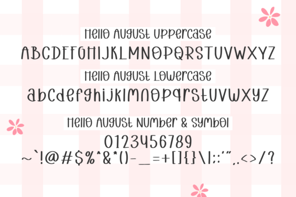 Hello August Font - Preview 1