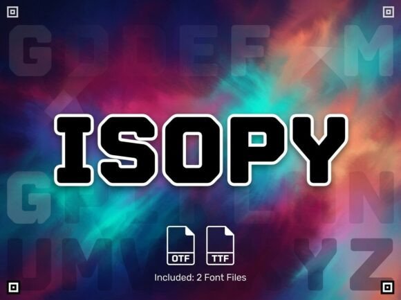 Isopy Font PNG with transparent background - Preview 2