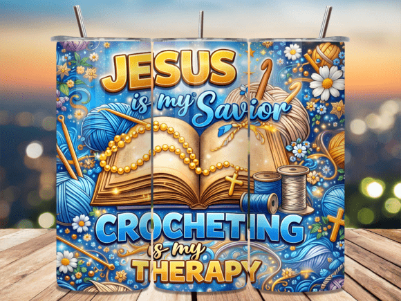 Jesus Crocheting Therapy ChristianTumble