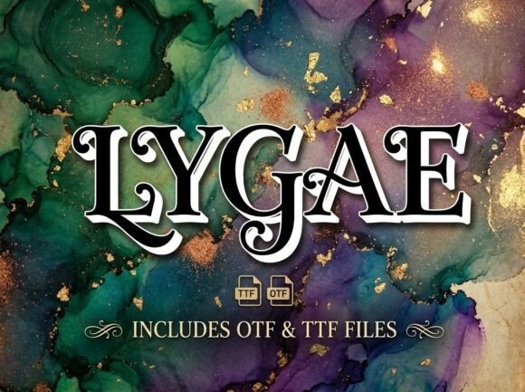 Lygae Font PNG with transparent background - Preview 1
