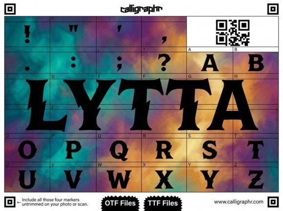 Lytta Font PNG with transparent background - Preview 1