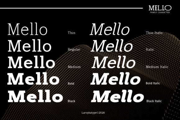 Mello Serif Font PNG with transparent background - Preview 5