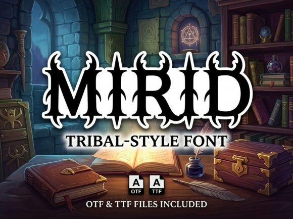 Mirid Font PNG with transparent background - Preview 2