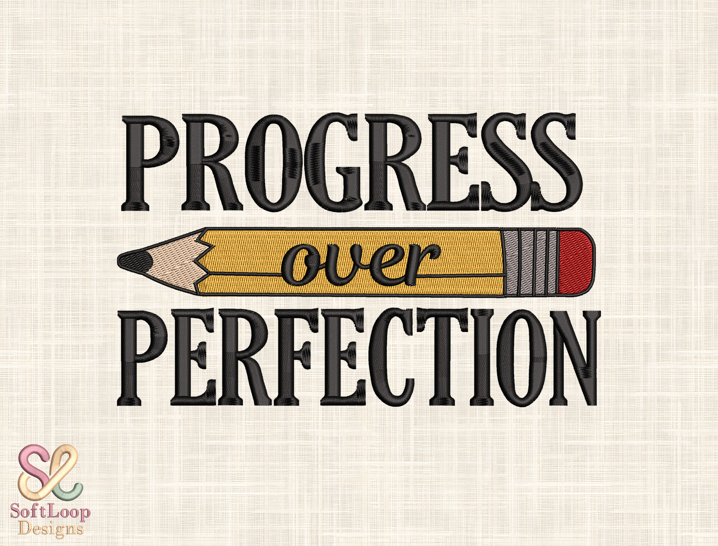 Motivational Teacher Embroidery Design