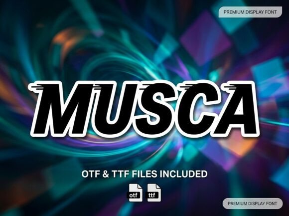 Musca Font PNG with transparent background - Preview 1